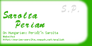 sarolta perian business card